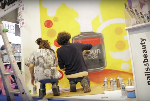 LIVE PAINTING Performance at COSMOPROF 2015